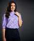 Half Sleeve Collared Paisley Printed Top